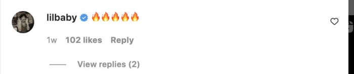 Lil Baby's Comment On Anthony Edwards' Post